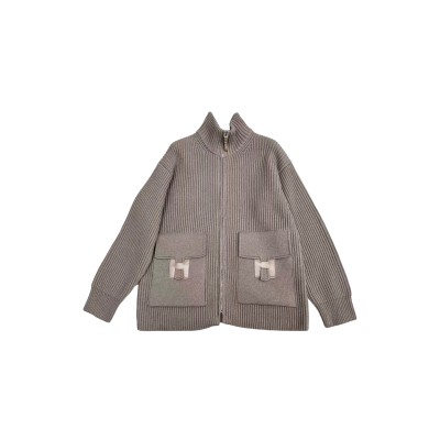 HERMÈS WOOL KNIT JACKET H5H2228D3DK36